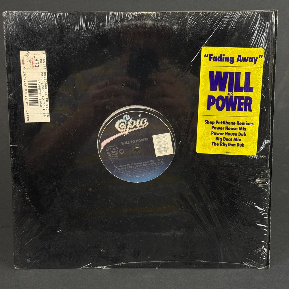 Will‎ To Power Fading Away 12" Vinyl Single Epic Remixes - EXCELLENT